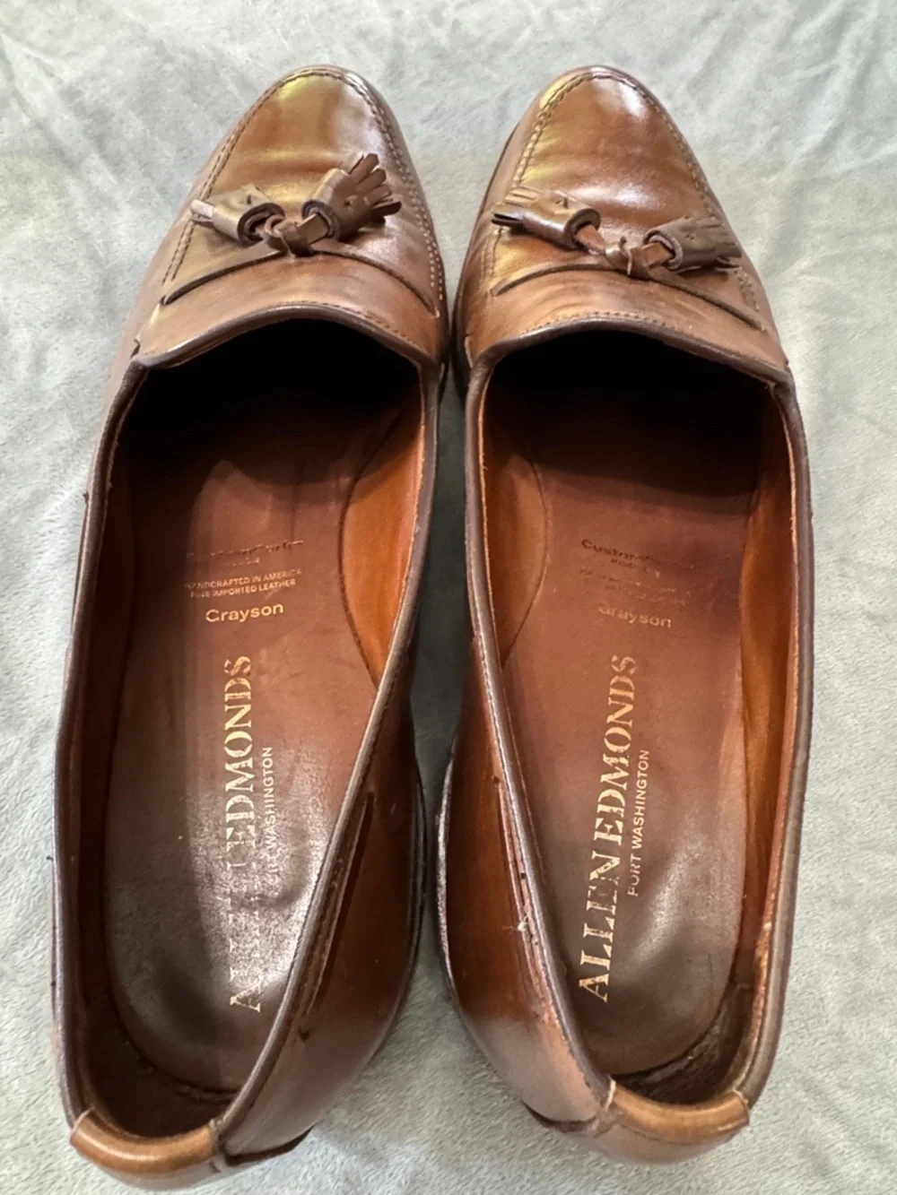 Allen Edmonds Chestnut Leather Tassel Loafers